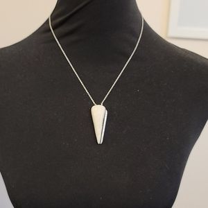 18kt Diamond Accented Druzy Quartz Necklace